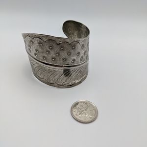 Beautiful Cuff Bracelet Believed to be Silver